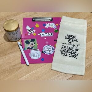 Gift for your favorite nursing student! Clipboard, pen light, etc.